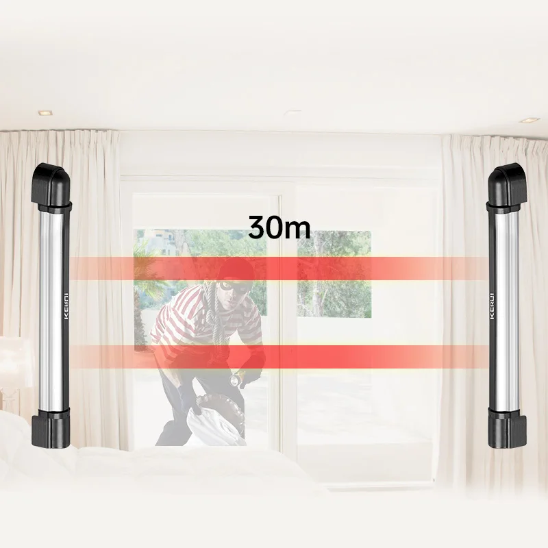 

Wireless Infrared Fence Grating 2 Beam 5M IR Beam Infrared Barrier Motion Detector For Security Alarm System