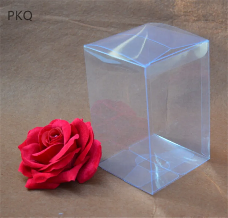 10pcs Transparent PVC Boxes Packing Fresh Flower Christmas Gifts Box Clear Tool Display | Дом и сад