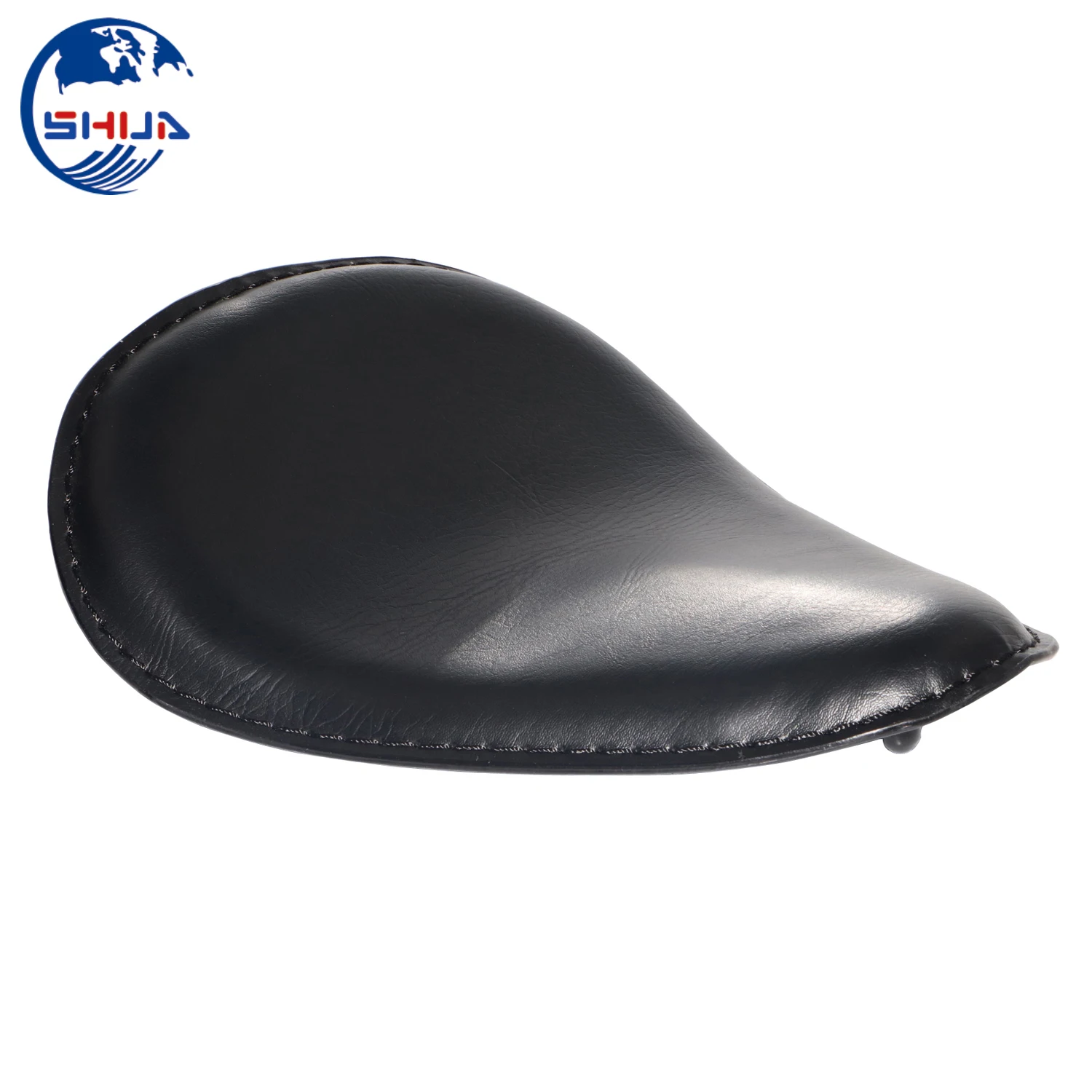 Мотоциклетное тонкое кожаное сиденье для соло черное Harley Honda Yamaha Kawasaki Suzuki Sportster 883