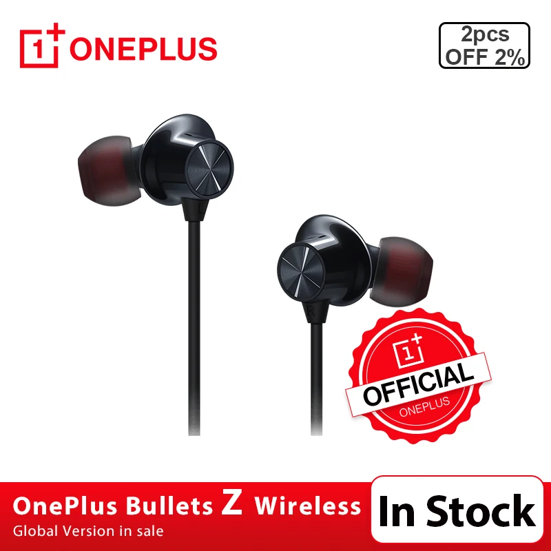 Беспроводные наушники OnePlus Bullets Z с магнитным управлением пара быстрых