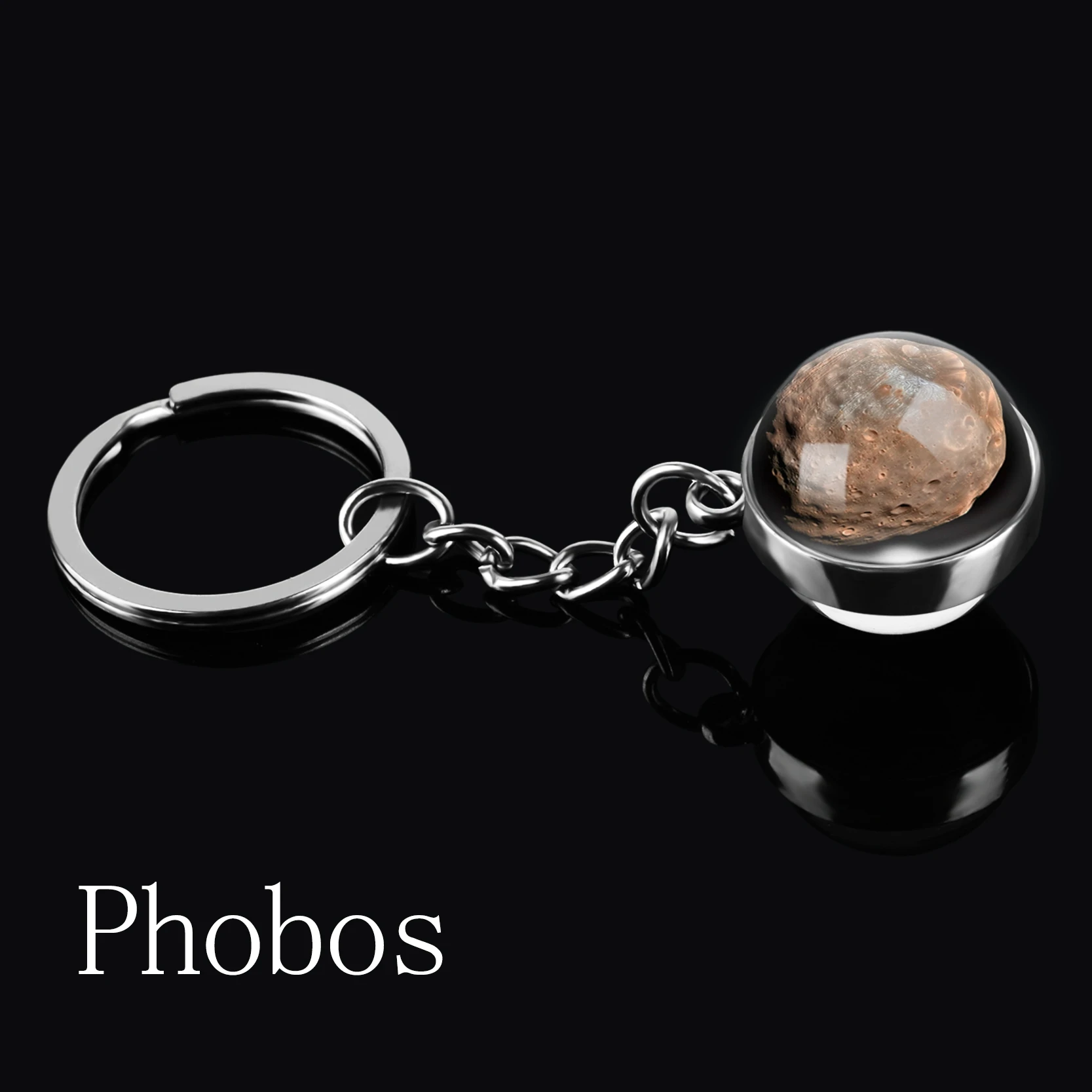 Solar System Planet Mars Uranus Keychian Glass Ball Doule Sided Key Rings Holder For Women Men Gift | Украшения и аксессуары