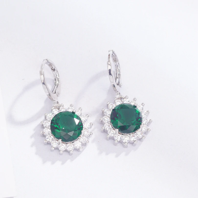 Женские длинные серьги подвески круглой формы 6 цветов с крупным