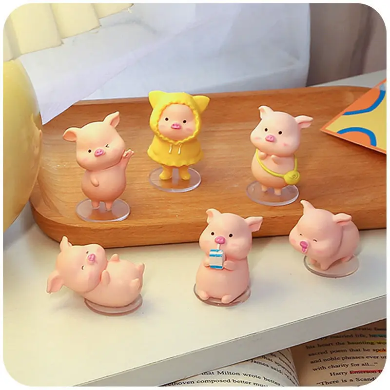 

Novel Car Accesories Interior Cute Piggy Ornaments Internet Celebrity Creative Dolls Birthday Present Kids Toys Desktop Ornament