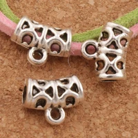 hollow pendant bail tube beads 9 7x11 6mm 300pcs zinc alloy fit charm bracelets jewelry diy l724