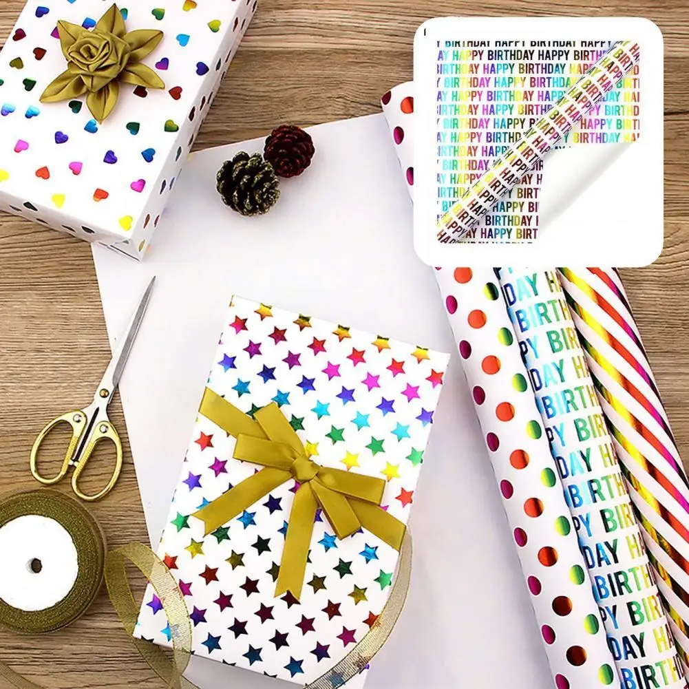 

Widely Applied Compact Birthday Gift Wrapping Paper Decor for Birthday