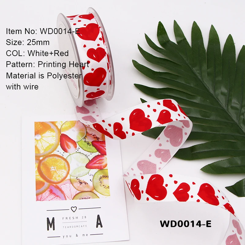 Style E-red 15M DIY атласная лента& organdy сердце лента отделка для шитья для свадебных поделок украшения Упаковочные материалы для подарков - Цвет: Style E-red 15M