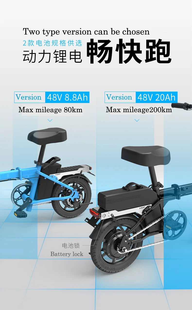 X-Cape X-Bird D1-NEO новая версия 80 км складной электрический велосипед с 14 дюймовыми шинами