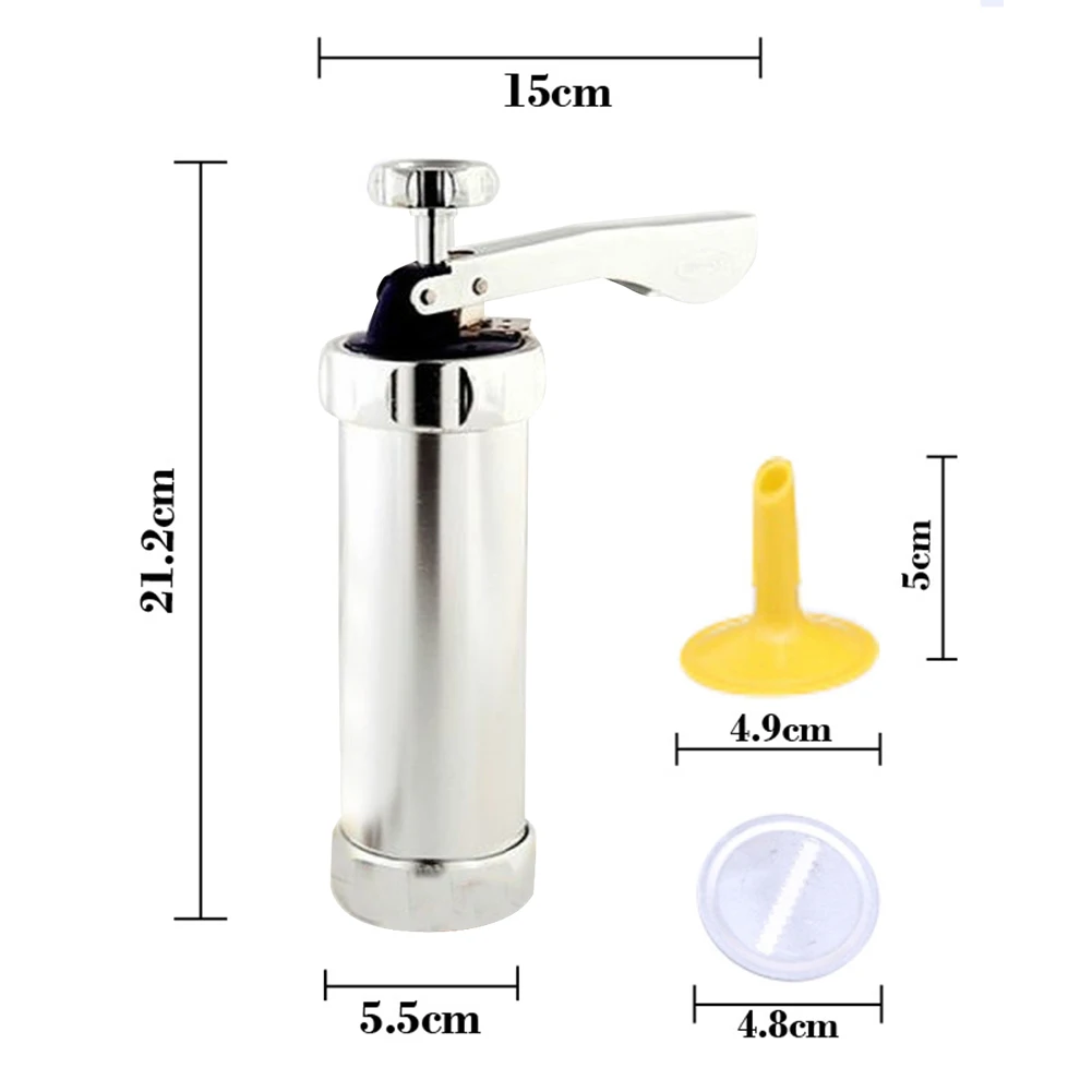 

Cookie Press Kit Cookie Press Making Biscuits Cake Mold Maker Machine Dessert Decoration 4 Cream Icing Tips 20 Flower Molds Tool