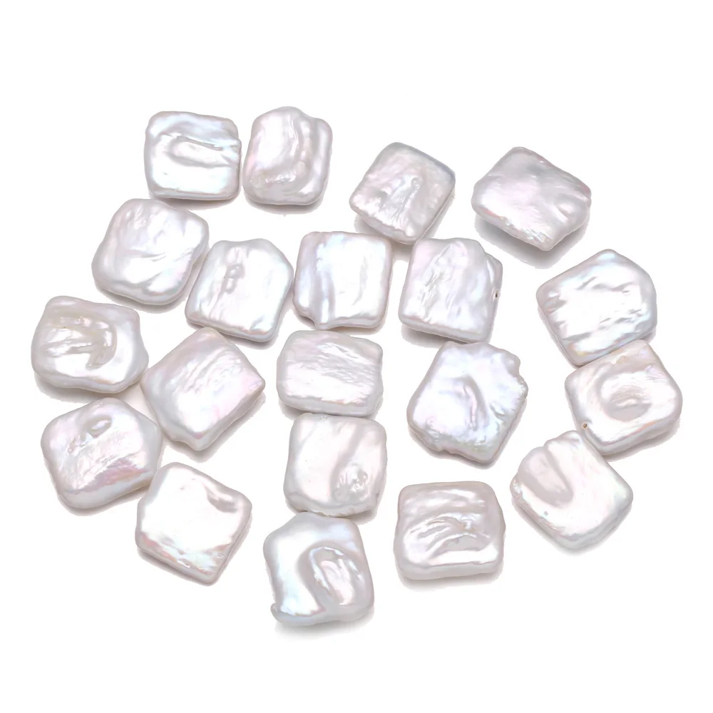 Натуральный белый пресноводный жемчуг кулон квадратные Подвески для