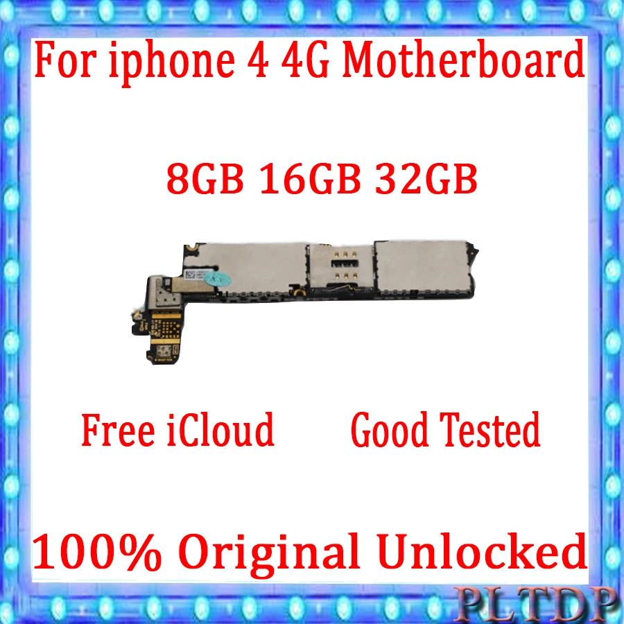 Заводская Разблокировка для iphone 4 материнская плата с Бесплатный iCloud 100% оригинал