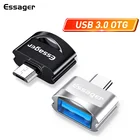 Адаптер Essager USB Type C OTG, микро USB-коннектор, внешний USB-переходник штырь-USB 3,0 2,0 для Samsung Xiaomi mi Oneplus