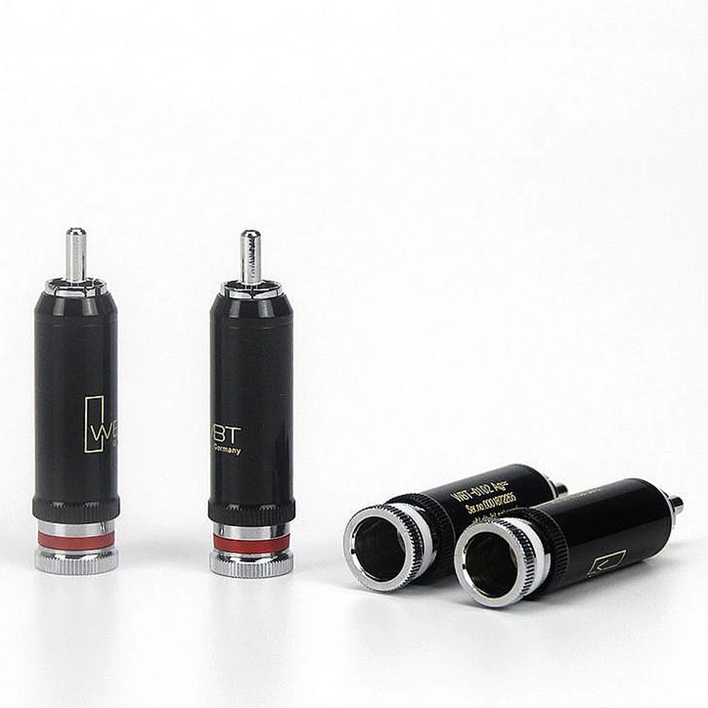 Hi-Fi высококачественный 0102 посеребренный латунный родиевый RCA Штекерный замок