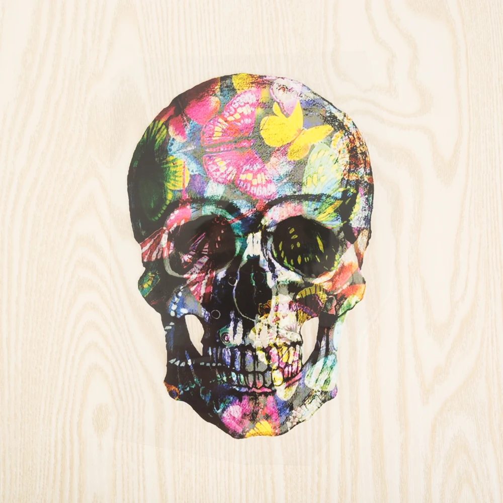 Цветочные нашивки с черепом наклейки для одежды моющиеся аксессуары сделай сам
