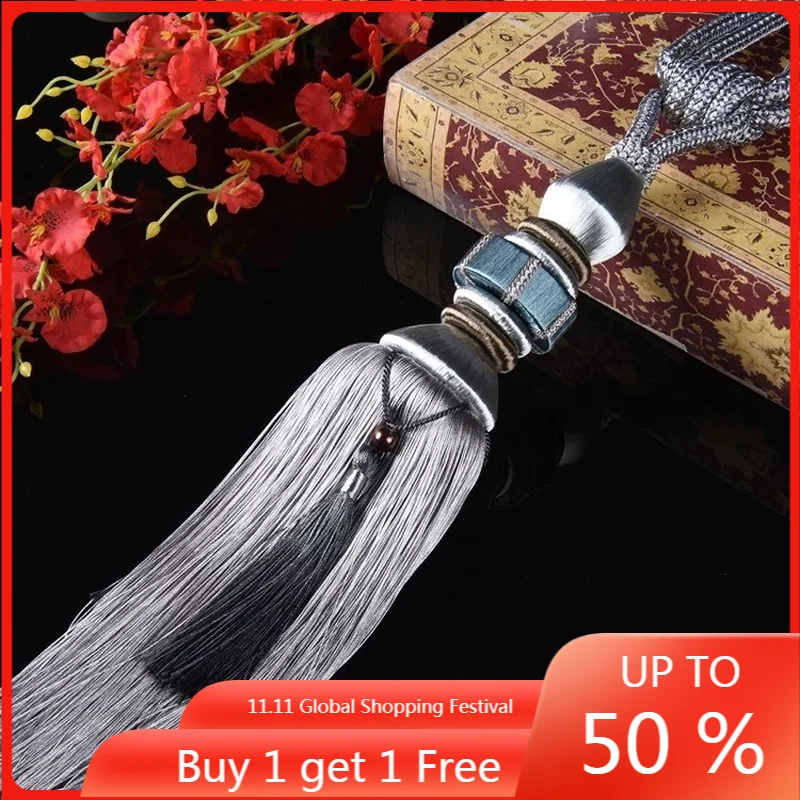 

High-End Curtain Tassels New Chinese Style Hanging Ball Pack Silk Ball Hook Tassel Spot living room decoration topiary ball