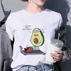 Женская тонкая футболка с принтом авокадо, тонкая футболка с принтом в стиле Харадзюку, 2019