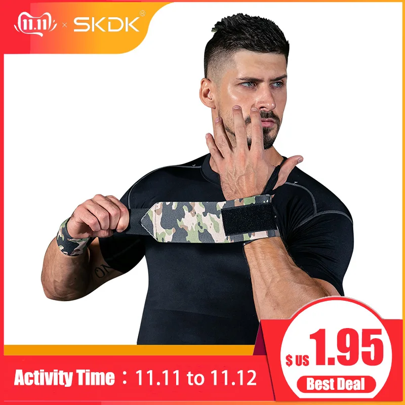 SKDK нейлоновая компрессионная камуфляжная повязка на запястье, повязка на запястье, поддержка запястья для тренажерного зала, тяжелая атлетика, фиксатор на запястье, баскетбольная защита, 1 шт