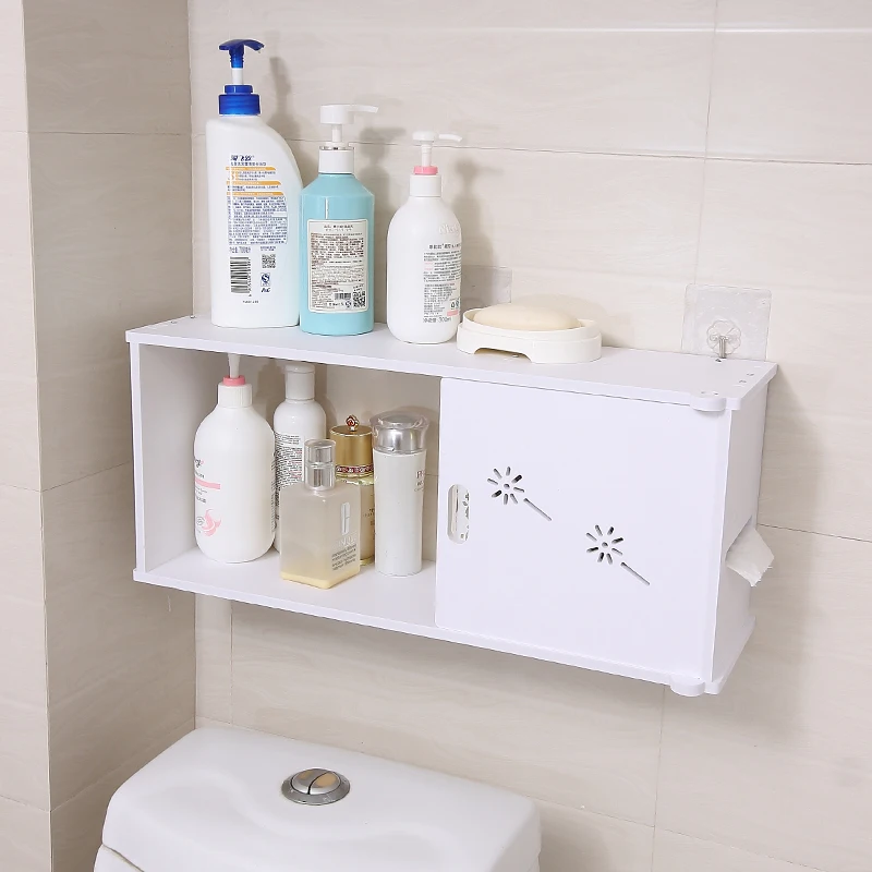Настенная полка для ванной туалетного столика водонепроницаемая рулон бумаги
