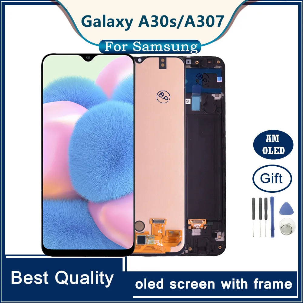 ЖК дисплей Super OLED для Samsung Galaxy A30S с сенсорным экраном и дигитайзером в сборе A307F/DS