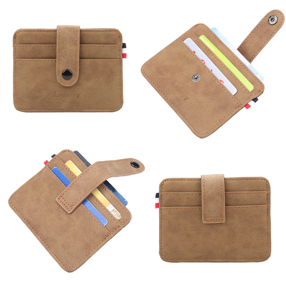 Супер тонкий карты бумажники брендовые дизайнерские мужские кожаные визитницы