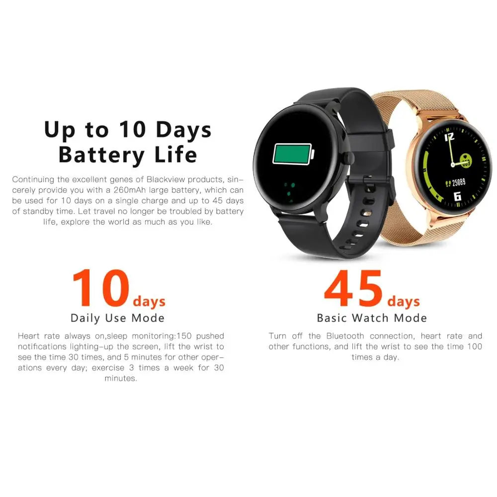 Blackview X2 SmartWatch 5ATM водонепроницаемые часы с пульсом для мужчин и женщин мужские
