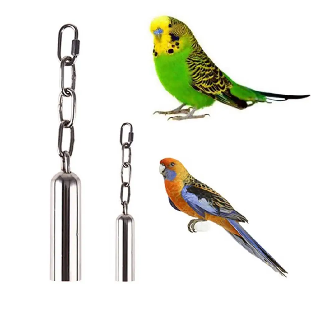 Игрушки для птиц Нержавеющая сталь подвесной колокольчик клетка попугая Укус