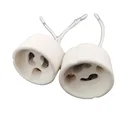 Высококачественный патрон для лампы GU10, переходник с основанием, проводной разъем, керамическая розетка для галогенного светодиодного освещения GU10