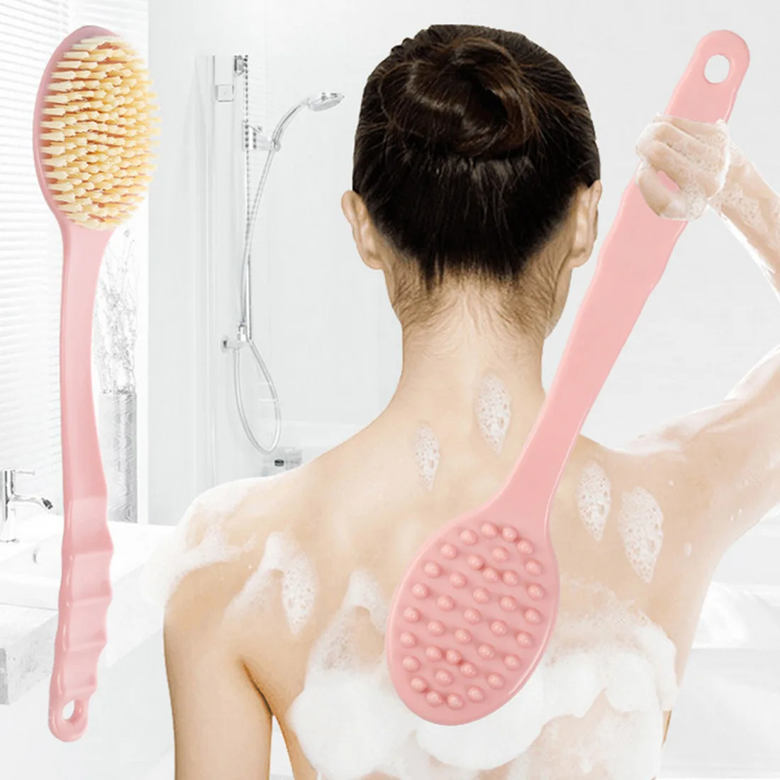 Щетка для ванны щетка с длинной ручкой тела Ванна душа спины сухого спа удаления