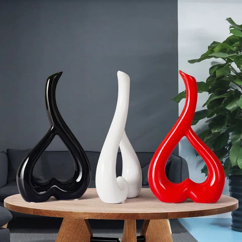 

Home Decoration Fashion Creative Heart Shape Ceramic Vase Office Desktop Living Room Interior Decoration Home Decoration