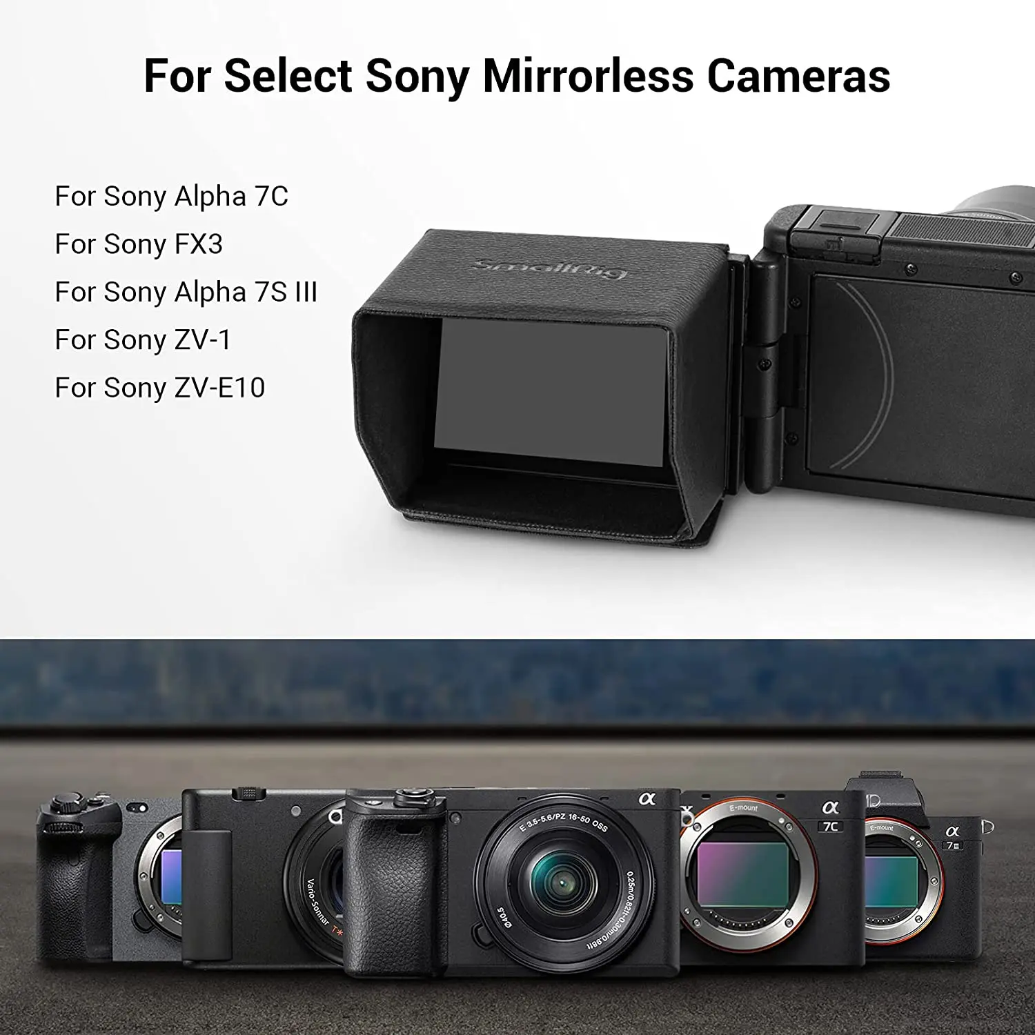 Солнцезащитный козырек SmallRig для камеры Sony Alpha 7S III/Alpha 7C/ZV-1/FX3 солнцезащитный