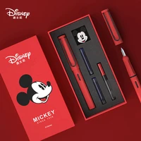 disney ink pens stationery supplies anime mickey luxury gift box fountain pen set student school stationery supplies ink nibs