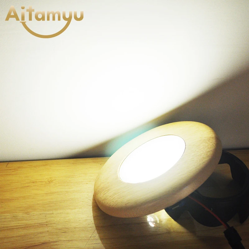 Ring Solid Wood Led Downlight 3W 5W 7W Recessed Lights LED Ceiling Spotlights Industrial Office Living Room Background Lamp | Освещение