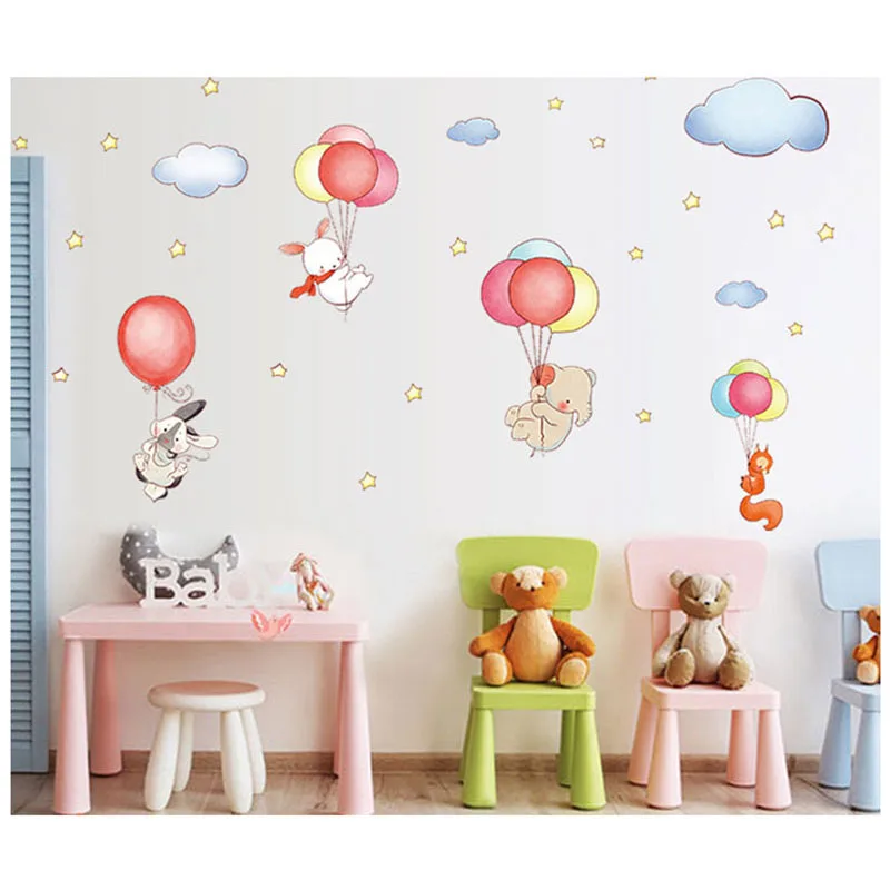 Самоклеящиеся наклейки в виде слона для детских комнат Декоративные плакаты
