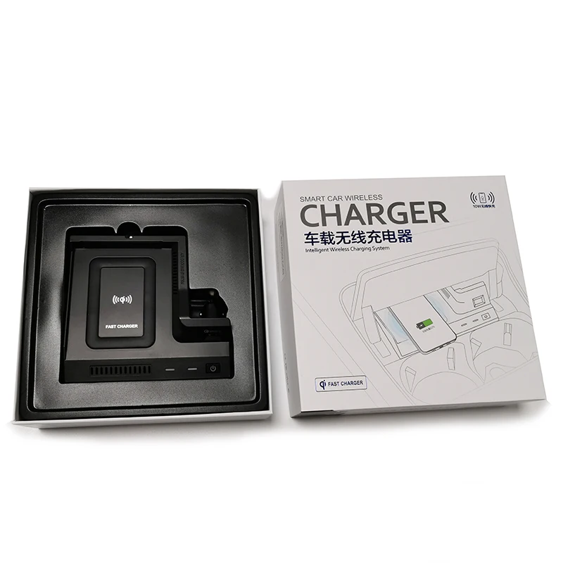 Автомобильное беспроводное зарядное устройство QI 15 Вт для Mercedes Benz W205 AMG C43 C63 GLC 43