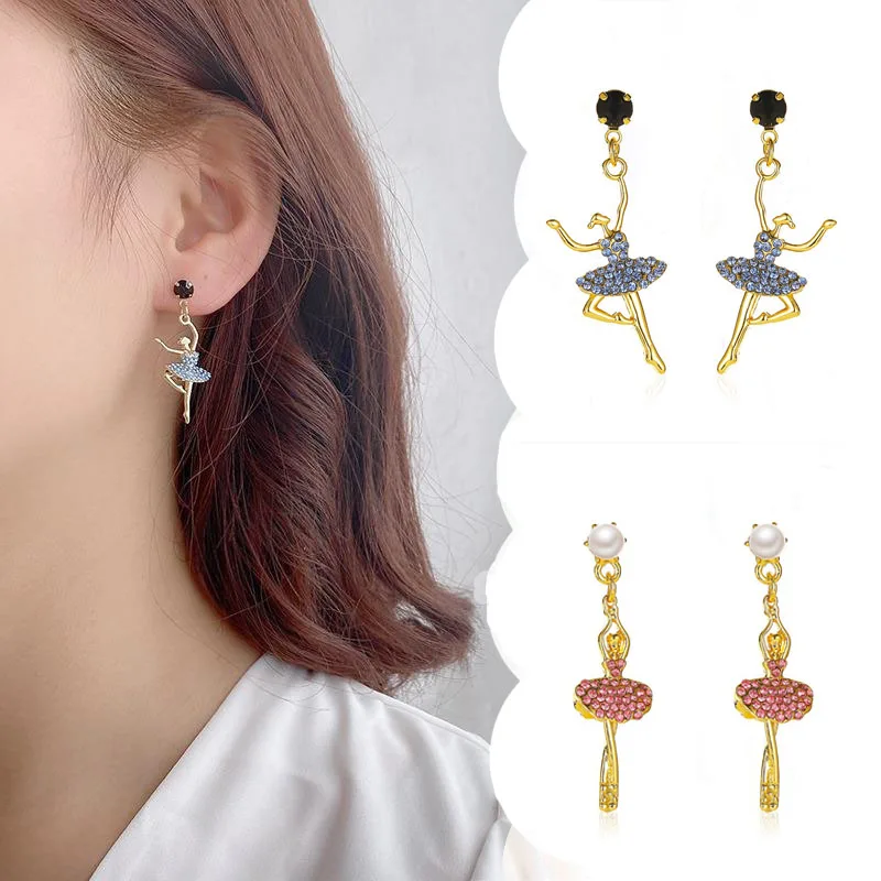 

Ballet Girl Earrings for Women Hypoallergeni Long Cute Dancing Girl Unusual Earrings Trendy 2020 New Lady Korea Fashion Jewelry