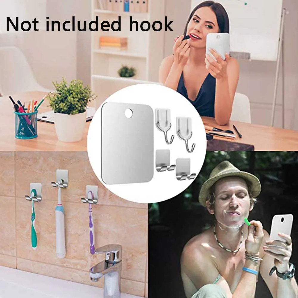 

Fogless Shaving Mirror Bathroom Wall Mirror Shower Anti Fog With Suction Cup New