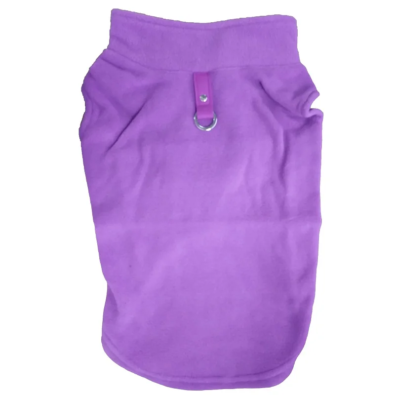 Purple Осенне-зимняя флисовая одежда для собак Теплый мягкий для питомца одежда пальто куртки для чихуахуа Французский Бульдог-Мопс дракон собака большая/маленькая собака - Цвет: Purple