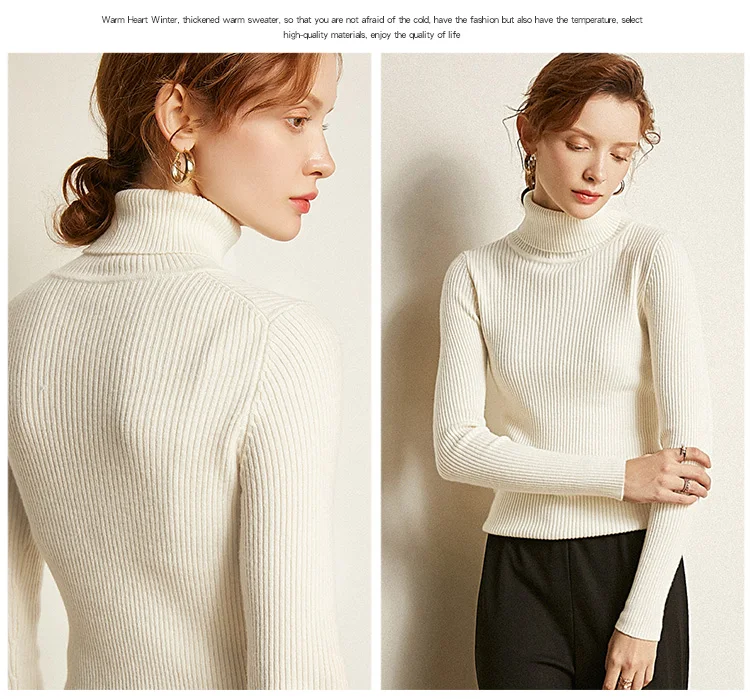 

2020 Turtleneck Women Cashmere Sweater Women Winter Sweaters Ladies Woman Sweater Knitting Pullovers Female Sweater
