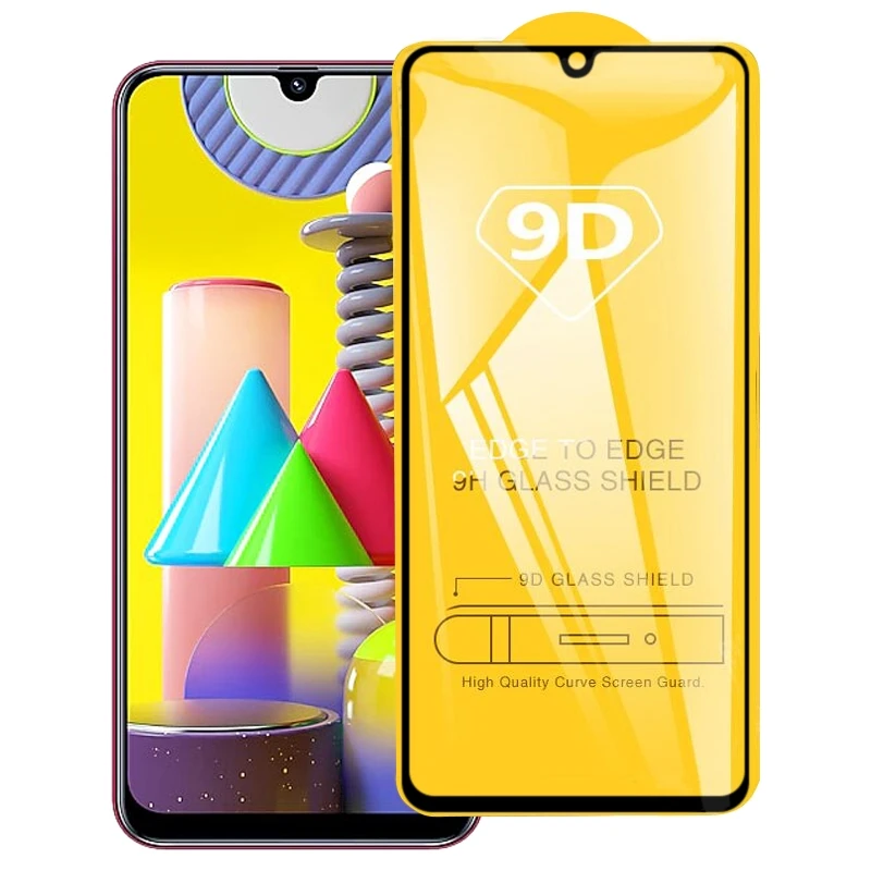 

Для Galaxy M31 9D полный экран Закаленное стекло пленка полный клей
