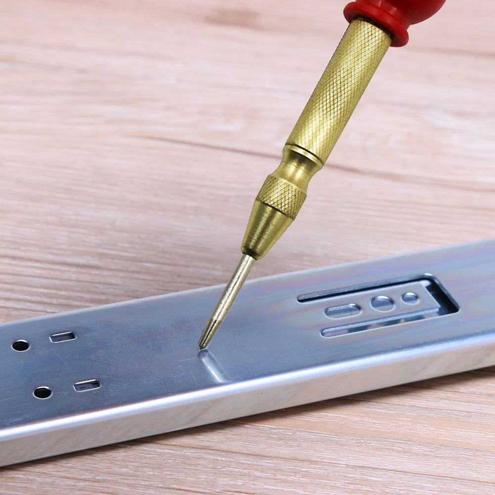 

Automatic Center Pin Punch Spring Loaded Marking Starting Holes Tool Car Window Breaker Woodwork Tool Drill Bit with Cap