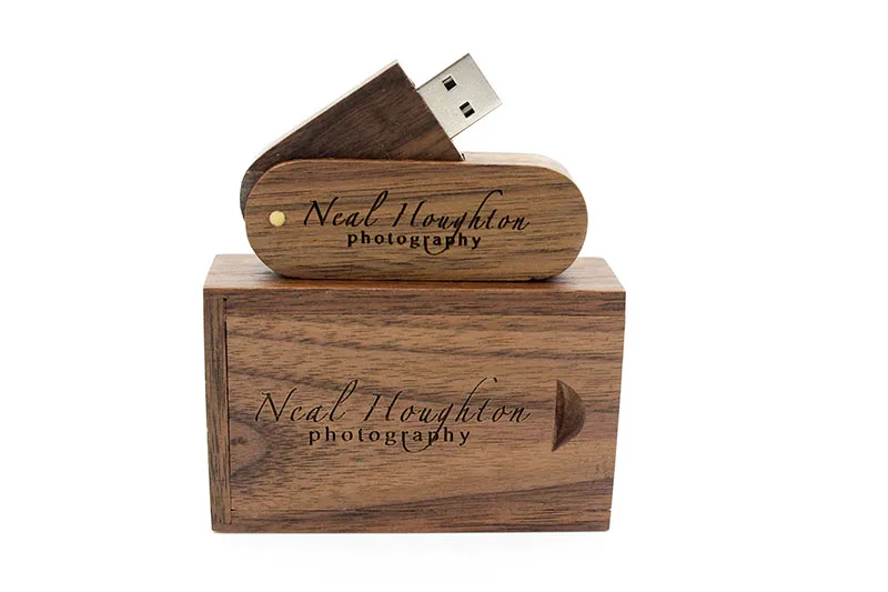 JASTER USB 3,0 логотип на заказ вращающийся деревянный usb+ коробка USB флэш-накопитель 4 Гб 16 г 32 Гб 64 г карта памяти для фотосъемки свадьбы