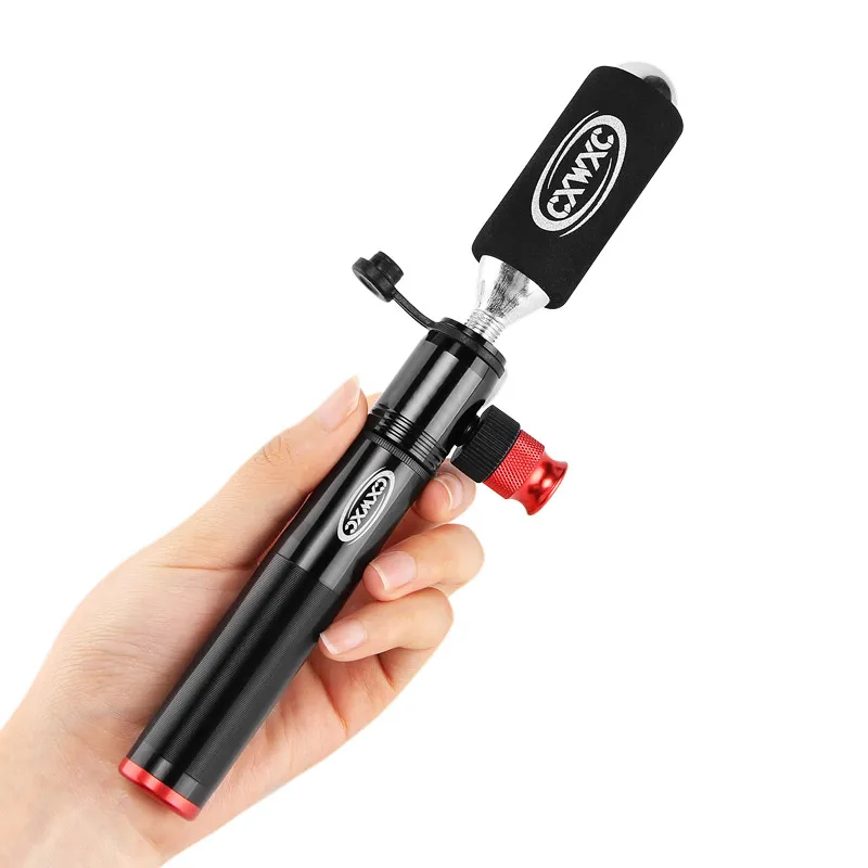 

Pump Telescopic CXWXC Fits Design Mini Bike CO2 Ball Schrader Presta Bicycle and Inflator Hand 2-in-1 Air Desig