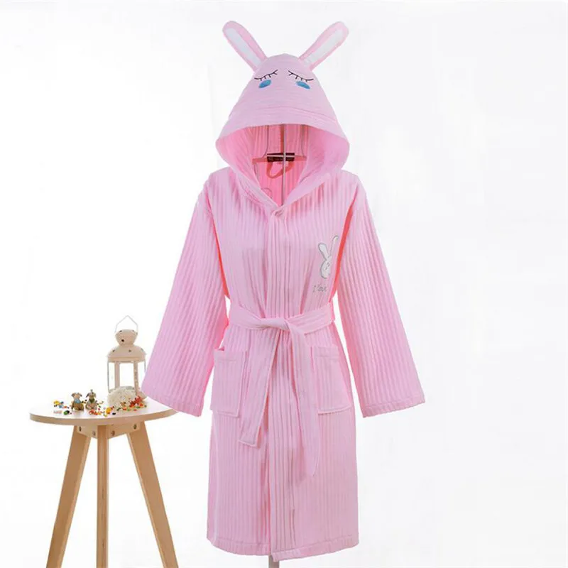 Детские халаты с капюшоном 100% хлопок ночная рубашка халат для сна мальчиков и