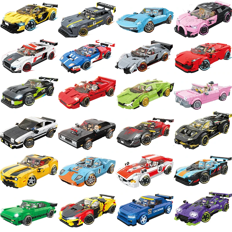 

City Speed Champions Sports Model Racing Car Building Blocks Bricks Classic Rally Super Racers F1 Great Vehicles Kids Toys Gift