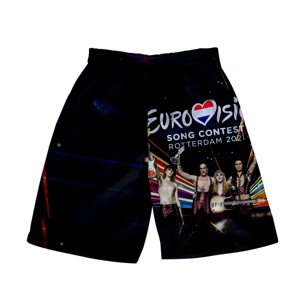 

Vocal Maneskin 3D Summer Holiday Women/Men Elastic Waist Japan Streetwear Shorts Hip Hop Beach Shorts Maneskin Zittle Buoni