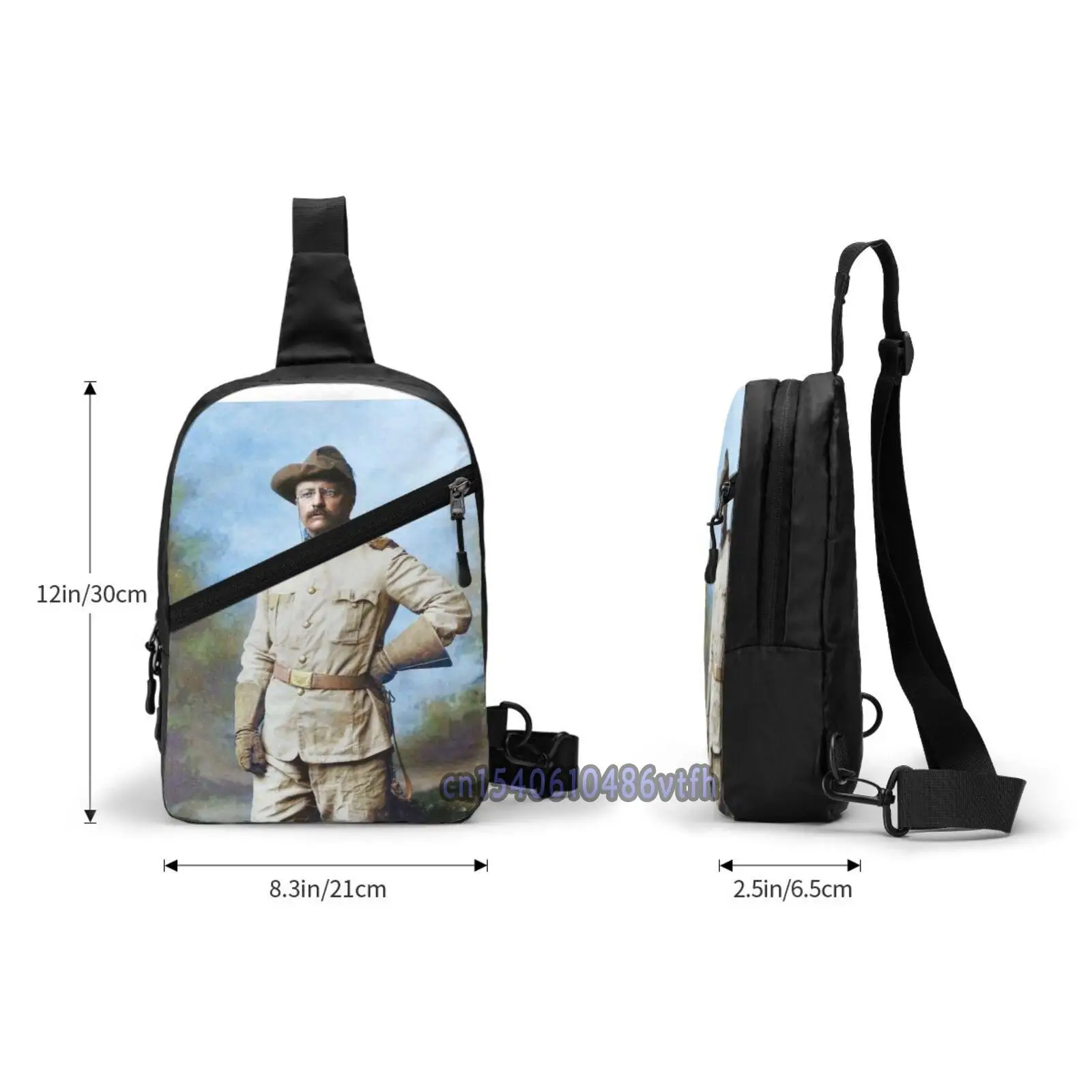 Женская нагрудная сумка президент Теодор Рузвельт в его грубых мотоциклах