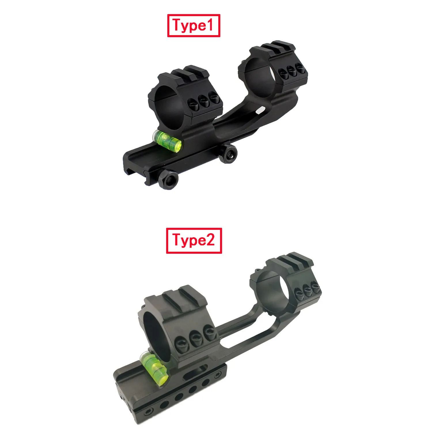 

Tactical 25.4/30mm Aluminum Scope Ring Base Mount With Spirit Bubble Level for 11/20mm Picatinny Weaver Rail Hunting Accessories