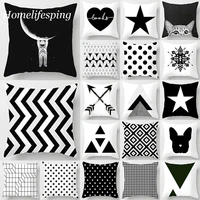 45x45cm black white waist pillowcase hot modern nordic geometric print cushion case livingroom sofa bed decorative pillows