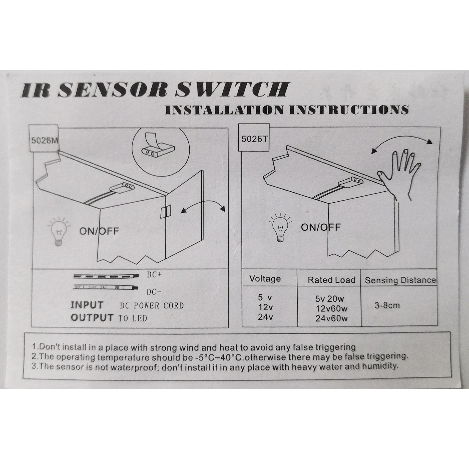 Встроенный шкаф с ИК датчиком движения светодиодный светильник для шкафа 12 В/24 В