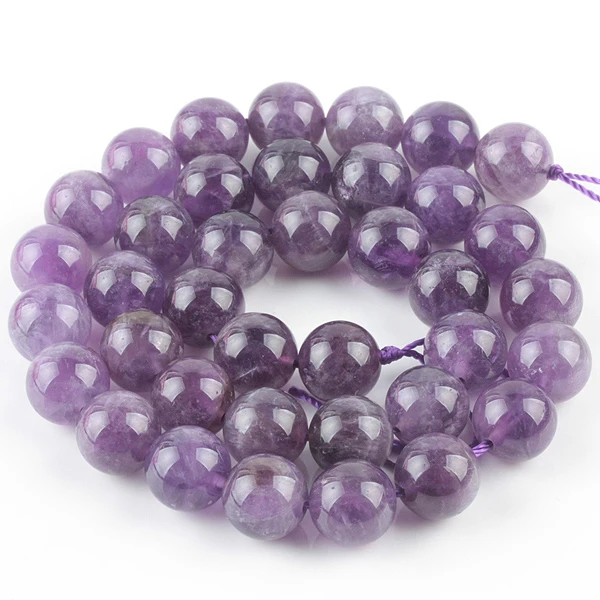 

TUMBEELLUWA 6/10mm Natural Amethyst Stone Beads Round Loose Spacer Beads Charms For Jewelry Making Necklace Bracelet Accessorie