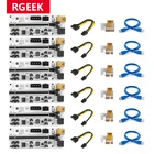 6 шт. райзер для видеокарты Pcie Riser 010 010X VER010 010S Plus USB 3,0 pci e Express кабель Riser GPU X16 Extender PCI-E адаптер для райзерной карты